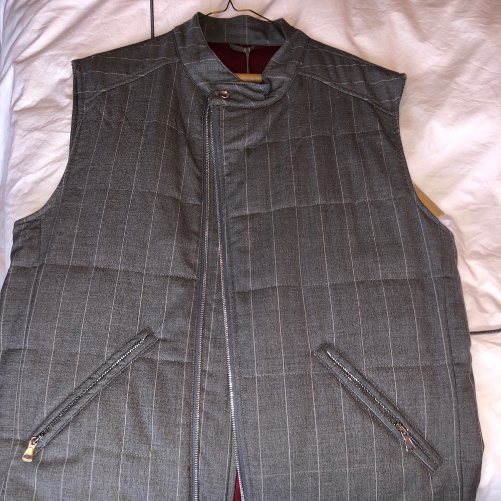 Eleventy Men’s Pinstripe Vest Grey